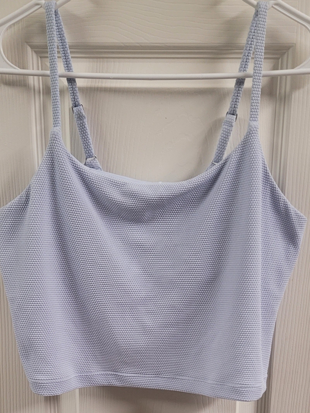 Athleta Light Blue Textured Cropped Cami